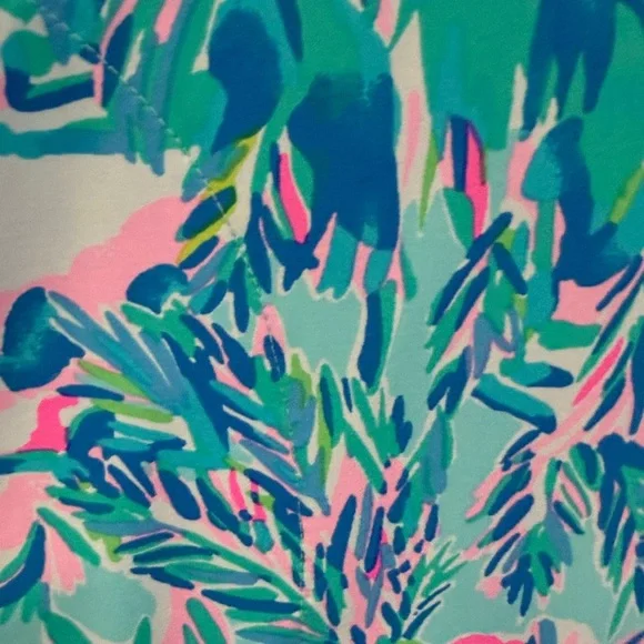 Lilly Pulitzer Turquoise Pink Blue Tropical Swim Coverup - Picture 2 of 3